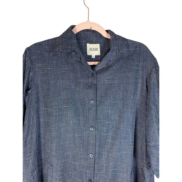 Jii Gloria Agatha Loose Fitting Shirt Dress Women’s Size L Indonesia - Picture 3 of 7